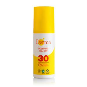 Derma Sun Spray SPF30 tränger snabbt in, är effektiv och skyddar mot solens skadliga UVA- och UVB-strålar Med24.se