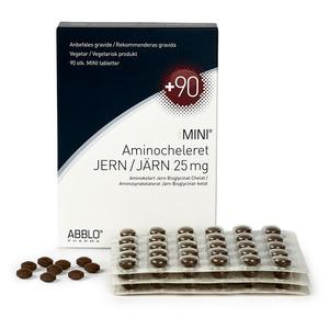 ABBLO Amino Järn mini 25 mg - mycket små tabletter, extremt sväljvänliga