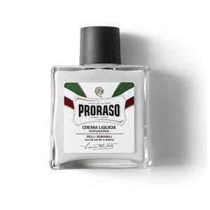 Proraso Aftershave Liquid Cream är en alkoholfri och icke-fet after shave som mjukgör huden optimalt efter rakning. Innehåller aloe vera och grönt te.