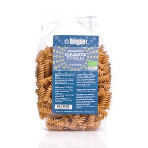 Biogan Kikärtspasta Fusilli eko - 250 g, ekologisk pasta fusilli framställt av kikärtor
