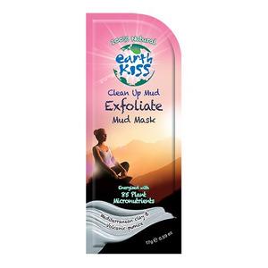 Earth Kiss Ansiktsmask Clean Up Mud - exfolierar och rengör huden med medelhavslera och vulkanisk pimpsten