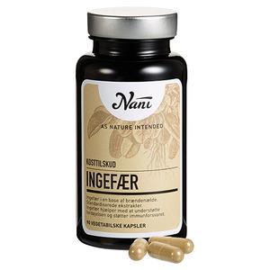 Nani Ingefära - 90 kapslar, hjälper till att stödja matsmältningen och immunsystemet