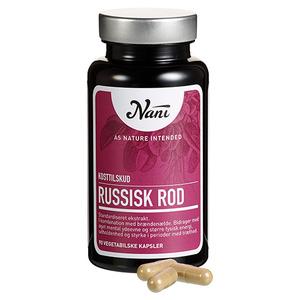 Nani Rysk rot - 90 kapslar, bidrar till ökad mental prestanda och ökad fysisk energi, uthållighet och styrka under perioder av trötthet