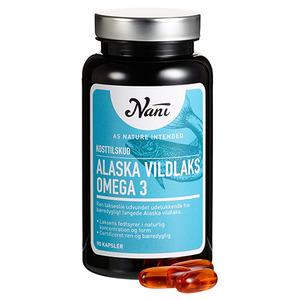 Nani Omega 3 - 90 kapslar, innehåller ren laxolja från Alaskas vildlax