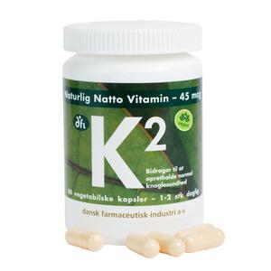 DFI Naturlig Natto Vitamin K2 45 mcg - 60 kapslar