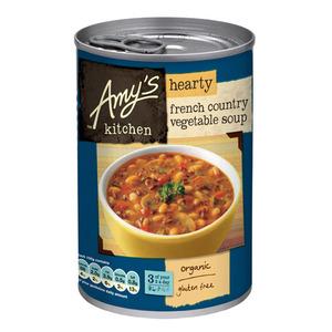 Vegansk ekologiska soppa med grönsaker och rött ris från Amy´s kitchen