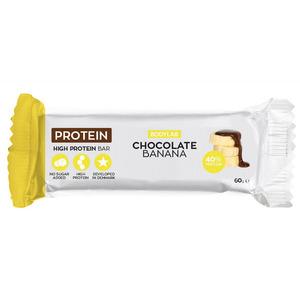 Bodylab Protein Chocolate Banana Bar 12 x 60 g utsökt proteinbar tillverkad helt utan användning av socker