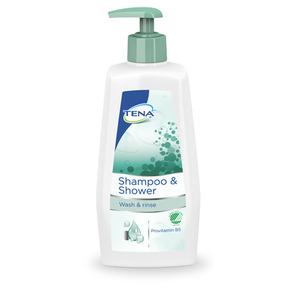 Tena Shampoo and Shower - milt och dubbelverkande schampo och balsam för vård av känslig hud och hår