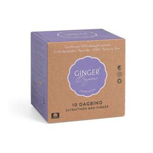 Ginger Organic Dagbinda med vingar eko - 10 st, finaste bomull för den bästa komfort