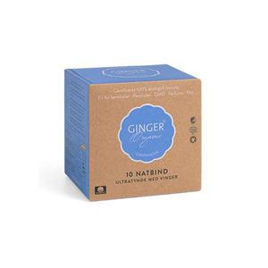 Ginger Organic Wings Nattbinda med vingar eko - 10 st i ekologisk bomull