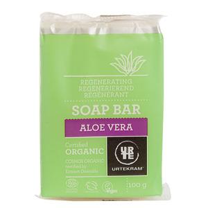 Urttekram Aloe Vera Soap Bar är en fast handtvål med närande aloe vera och uppfriskande apelsindoft Med24.se