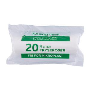 Maistic Komposterbara fryspåsar 4 L - 20 st, innehåller inte vanlig plast