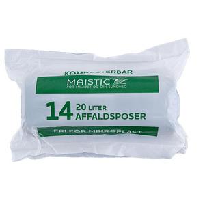 Maistic Komposterbara Soppåsar 20 L - 14 st, innehåller inte vanlig plast