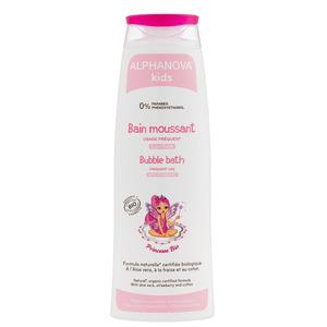 Alphanova Kids - Bubble Bath - Princesse - 250 ml, ekologiska jordgubbar och lugnande, ekologiskt bomullsextrakt och ekologisk aloe vera