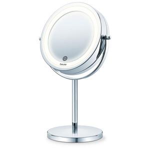 Beurer Makeupspegel med ljus BS 55, kromfinish, touchsensorer och 18 LED-lampor, ena sidan förstorar 7x