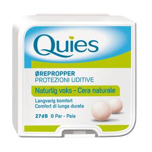Quies Öronproppar naturligt vax 8 par i en ask- 1 ask