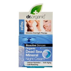 Dr. Organic Dead Sea Mineral Night Cream är en intensivt återfuktande nattkräm med allt från Döda havet