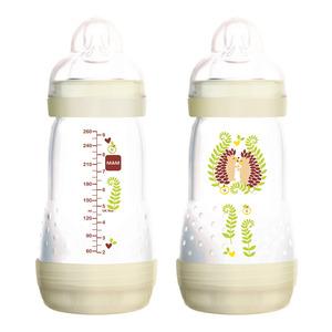 MAM Anti-colic nappflaskor är de perfekta flaskorna för att växla mellan amning och flaskmatning, här i neutral färg