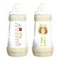 MAM Anti-colic nappflaskor är de perfekta flaskorna för att växla mellan amning och flaskmatning, här i neutral färg