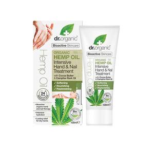 Dr. Organic Hemp Oil Intensive Hand & Nail Treatment lämnar huden silkeslen och väl skyddad