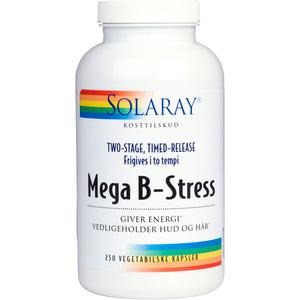 Solaray Mega B-Stress - innehåller höga doser av vitamin B och extra 550 mg vitamin C och 350 mg magnesium