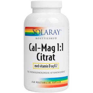 Solaray Cal-Mag 1:1 25 mcg D+ 50 mcg K2 - utvecklad för optimalt underhåll av bentomme och tänder