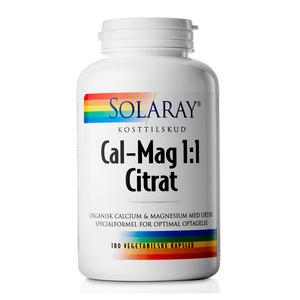 Solaray Cal-Mag Citrat 1:1 - 180 kapslar