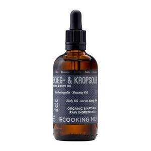 Ecooking Skägg- och Kroppsolja är en multifunktionell olja med återuppbyggande egenskaper och en mild doft av citrus Med24.se