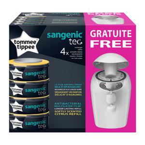 Med denna luktfria Sangenic blöjhink är det slut med lukt i badrummet! PAKETERBJUDANDE! 4 st refill + Sangenic blöjhink. Begränsat antal!