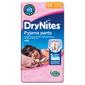 DryNites Girl 3-5 år - 10 st, absorberande trosor som ger diskret skydd hela natten