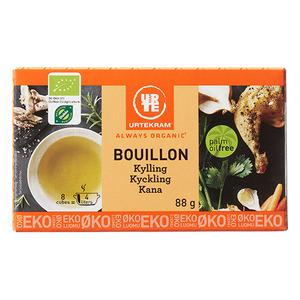 Ekologisk buljongtärning med kyckling ger smak till soppor och andra rätter