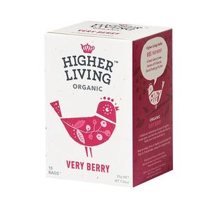 Higher Living Very Berry te eko - 15 påsar, ekologiskt fruktte