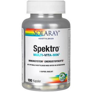 Solaray Spektro Multi-Vita-Min - 100 kapslar, innehåller alla viktiga vitaminer och mineraler i en kapsel