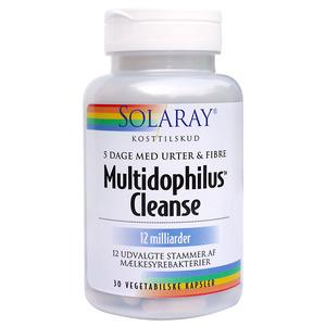 Solaray Multidophilus Cleanse - kombinerar 12 mjölksyrabakteriestammar med örter och fibrer