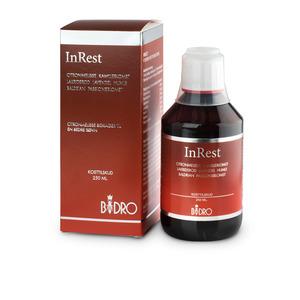 Bidro InRest innehåller bland annat växtbaserade extrakt från citronmeliss, baldakin och humle, vilka bidrar till en normal och lugn sömn Med24.se