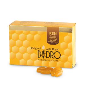 Bidro Ren innehåller ekologisk Gelé Royal, vitamin E och akaciahonung i praktiska, lättsvalda kapslar Med24.se