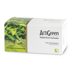 ActiGreen Original Green Tea Powder innehåller extrakt av grönt te (Camelia Sinesis) i pulverform, individuellt förpackade för enkel dosering Med24.se