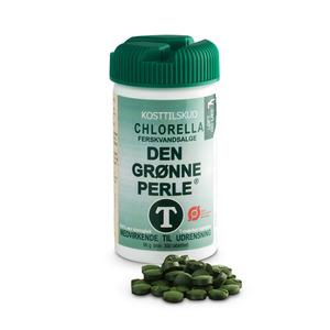 Chlorella - Den Grønne Perle är ett 100% ekologiskt kosttillskott som innehåller 250 mg ren Chlorella Pyrenoidosa per tablett Med24.se