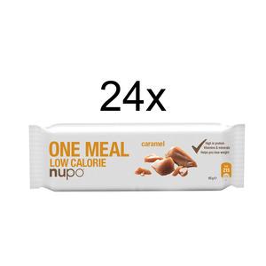 Nupo Meal Replacement Bar Caramel, här i storpack.