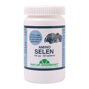 Natur-Drogeriet Amino-Selen - 60 tabletter, hjälper till att upprätthålla normal produktion av hår och naglar Med24.se