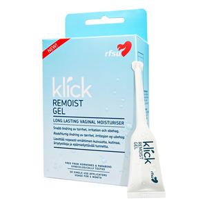 Klick Remoist Gel lindrar vaginal torrhet, irritation och obehag