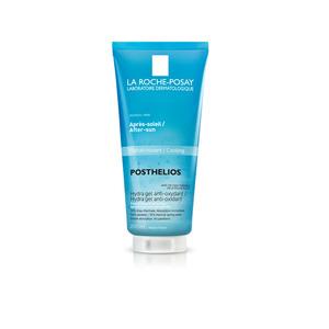 Applicera La Roche-Posay Posthelio Aftersun på solbränd hud för lugnande och kylande effekt