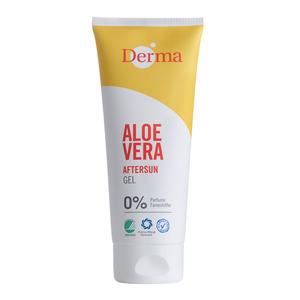 Derma Aloe Vera Aftersun Gel är lugnande och vårdande på öm och solskadad hud Med24.se