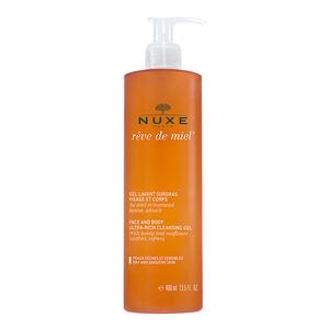 Nuxe Rêve de Miel Face & Body Ultra Rich Cleansing Gel lugnar och mjukgör huden med närande honung Med24.se