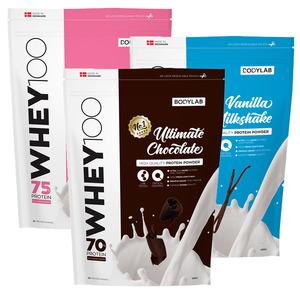 Bodylab Whey 100 Proteinpulver 1 kg - flera varainter