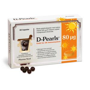 D-pärlor 80 mcg med solens vitamin (vitamin D) upplöst i kallpressad olivolja Med24.se