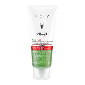 Vichy Dercos Micro Peel Shampoo är en hårbottenskrubb som bekämpar fet hårbotten och mjäll