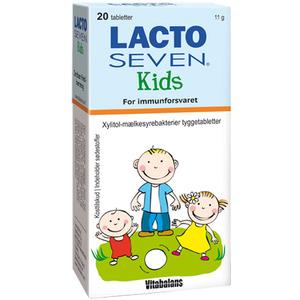 LACTO SEVEN Kids är goda, tuggtabletter med mjölksyrabakterier för barn - 20 st Med24.se