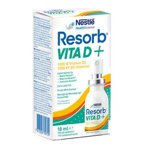 Resorb Vita D+ är ett kosttillskott som munspray med vitamin D Med24.se