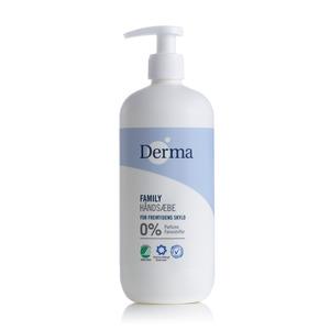 Derma Family Hand Soap är en mild, flytande handtvål som rengör händerna utan att torka ut Med24.se